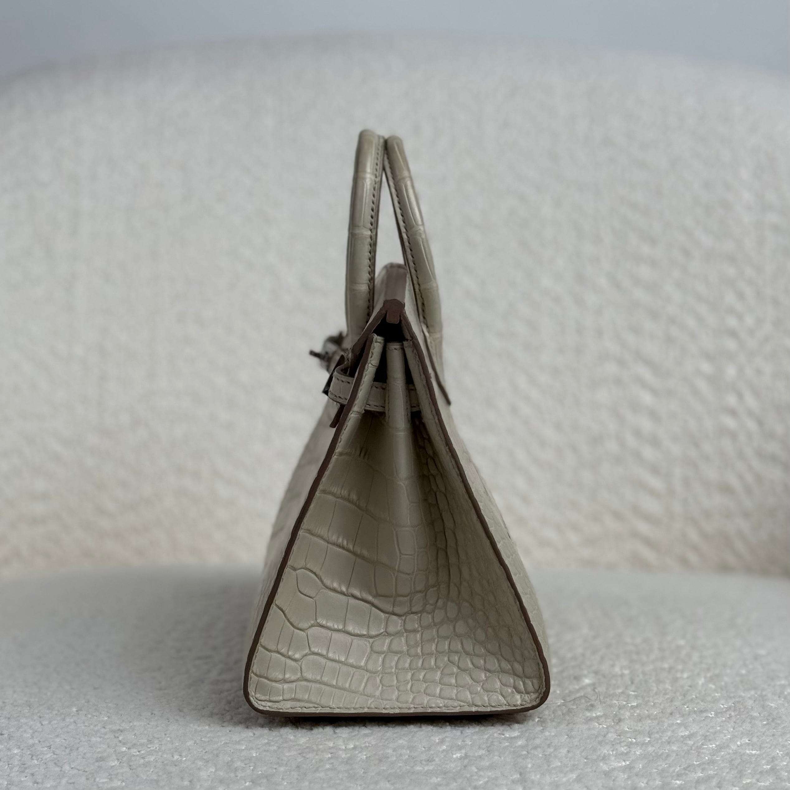 Hermès Beton Birkin Sellier 20 Matte Alligator Palladium Hardware