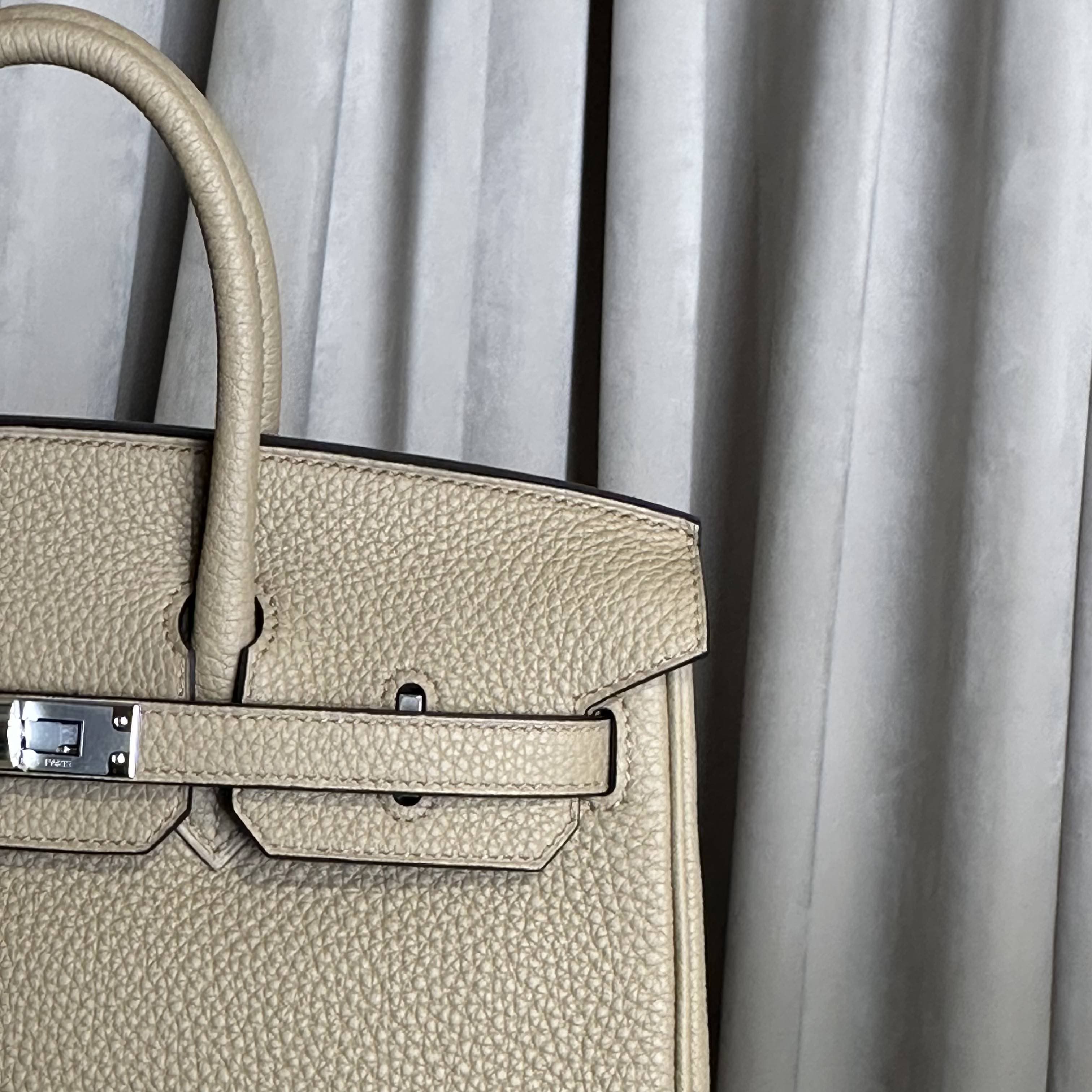 Hermès Birkin 25 Beige Marfa Togo Palladium Hardware