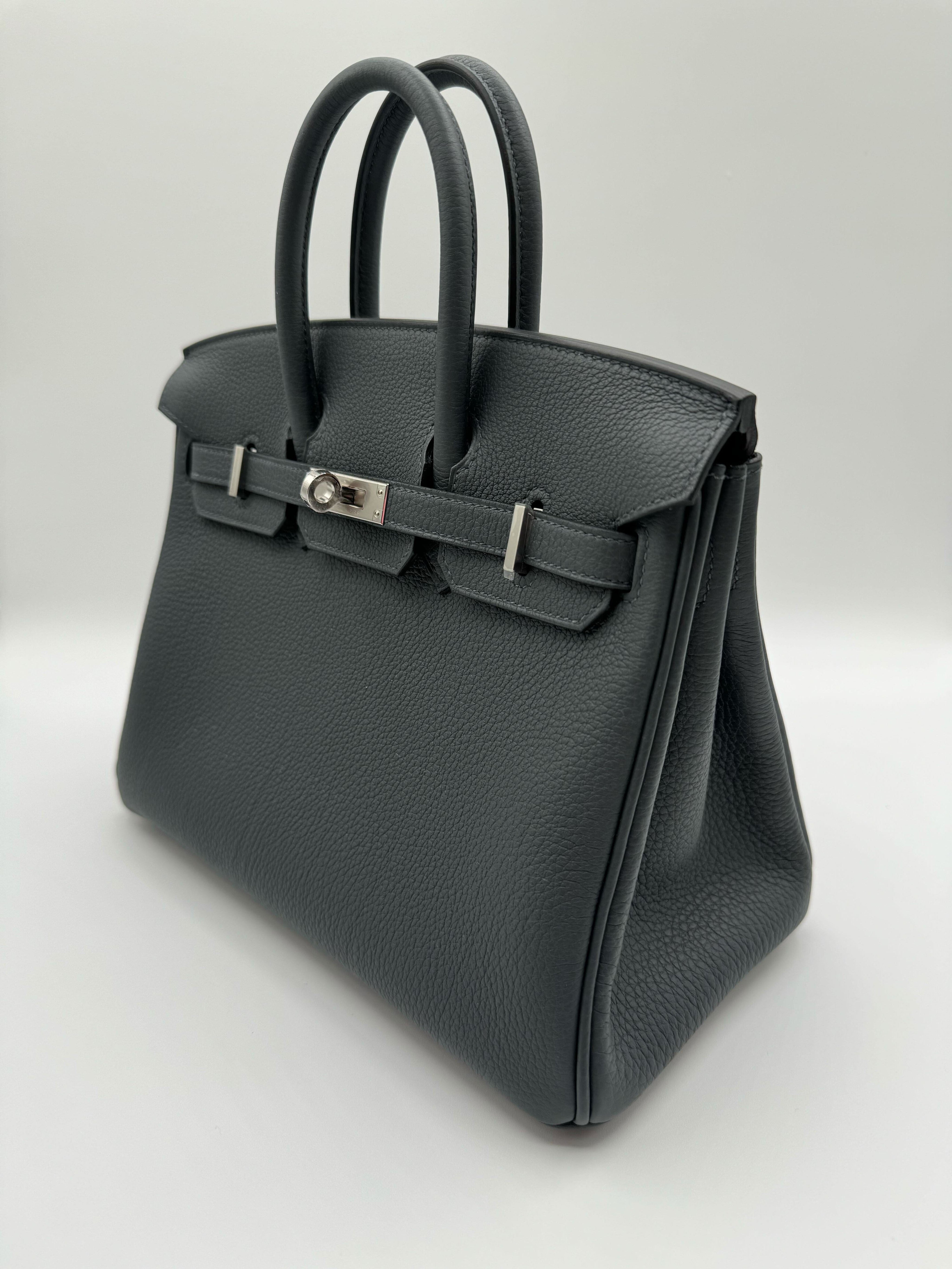 Hermès Birkin 25 Gris Misty Togo Leather Palladium Hardware