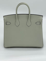 Hermes Birkin 25 Gris Neve Togo Calfskin  Gold Hardware Wrist Aficionado