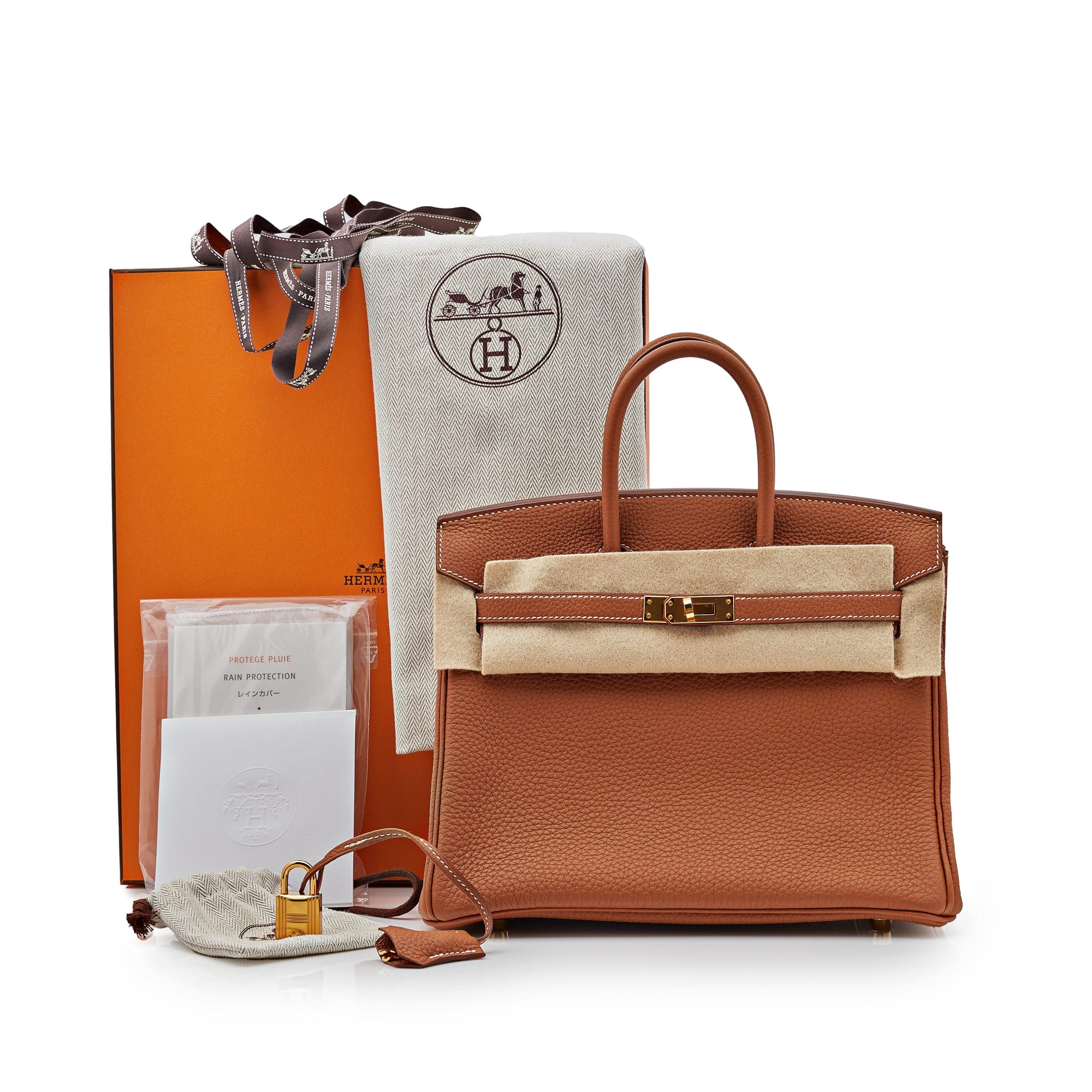 Hermes Birkin 25 Togo Calfskin 37 Gold / Gold Hardware