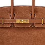 Hermes Birkin 25 Togo Calfskin 37 Gold / Gold Hardware