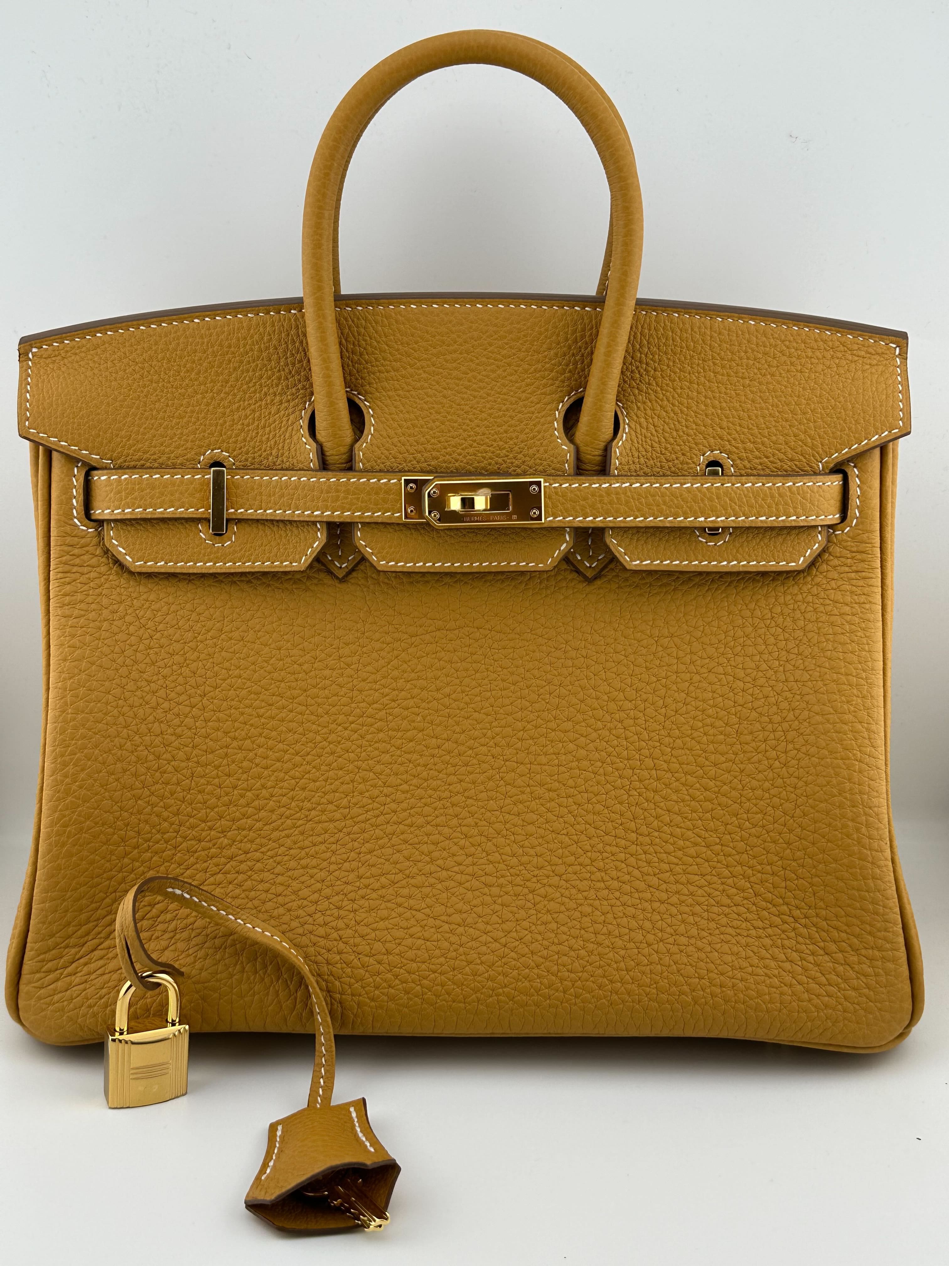 Hermès Birkin 25 Togo Calfskin Naturel Sable Gold Hardware