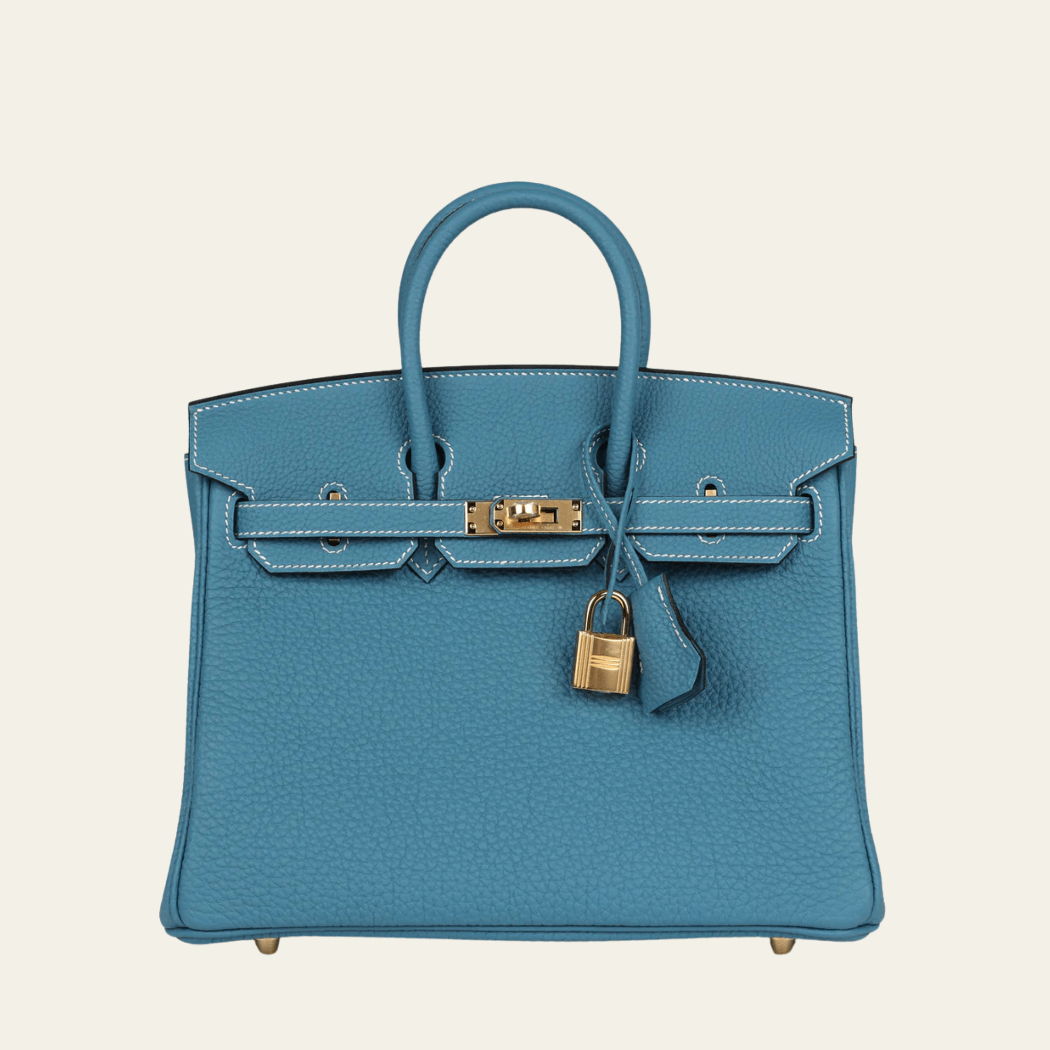 Hermès Birkin 25 Togo Calfskin New Bleu Jean Gold Hardware