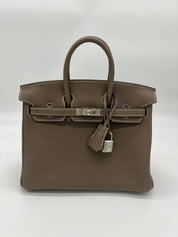 Bags & Accessories Hermes Birkin 25 Togo Etoupe Palladium Hardware Wrist Aficionado