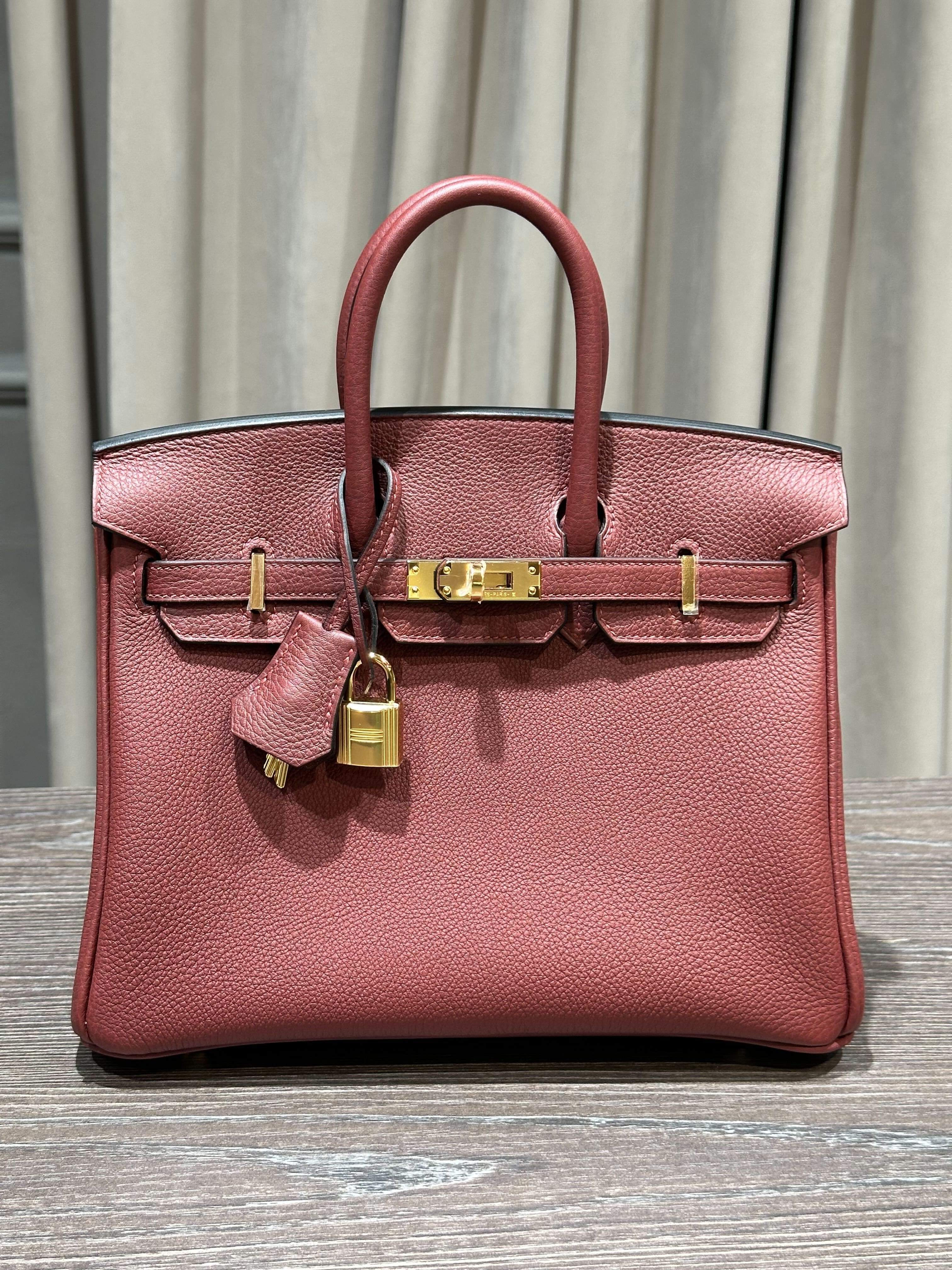 Hermès Birkin 25 Togo Rouge Gold Hardware