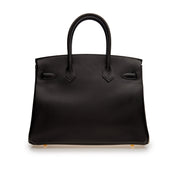 Bags & Accessories Hermes Birkin 30 Black Box Leather Gold Hardware Wrist Aficionado