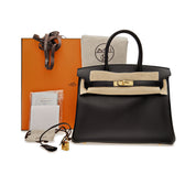 Bags & Accessories Hermes Birkin 30 Black Box Leather Gold Hardware Wrist Aficionado