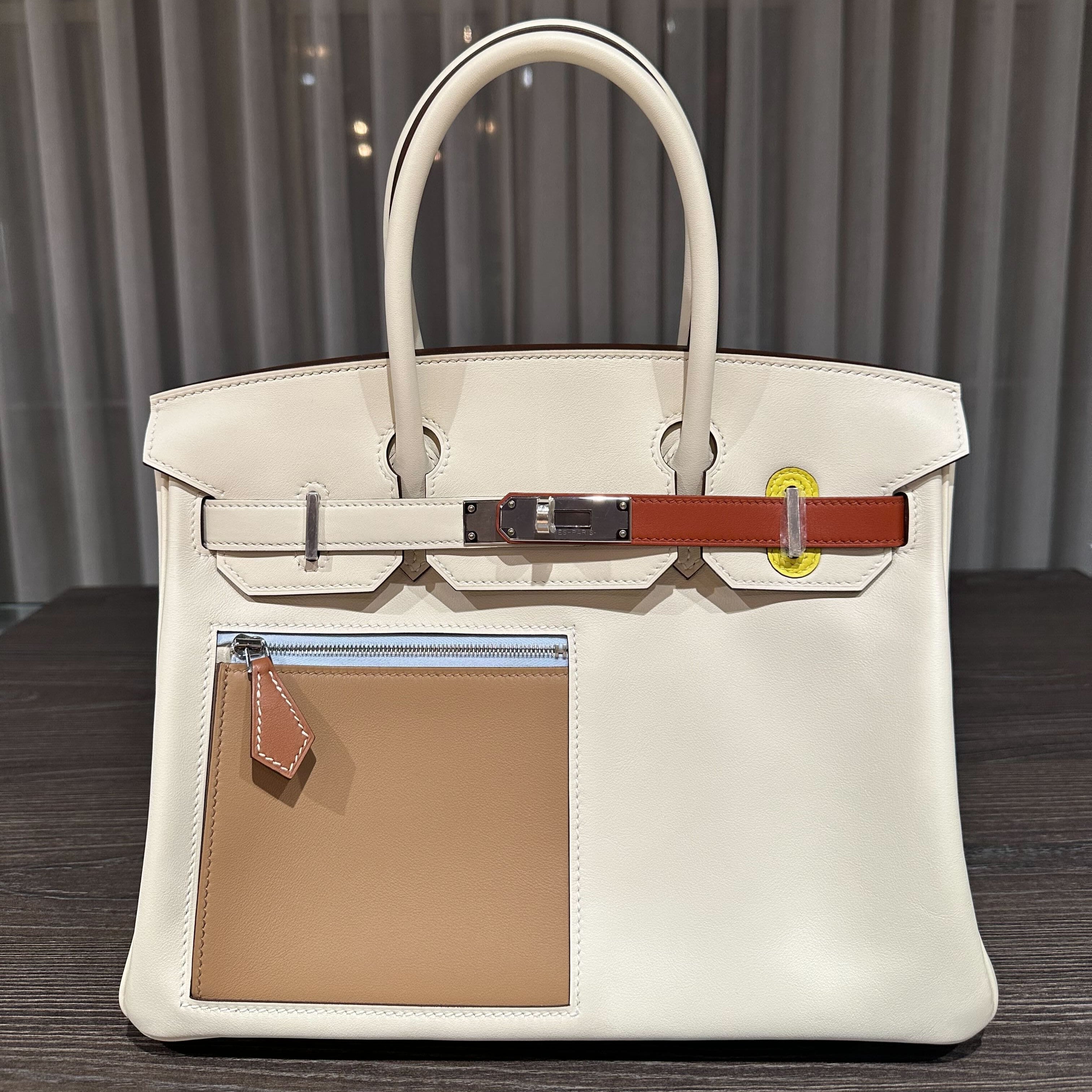 Hermès Birkin 30 Colormatic Nata Chai Cuivre Lime Mauve Swift Palladium Hardware Limietd Edition