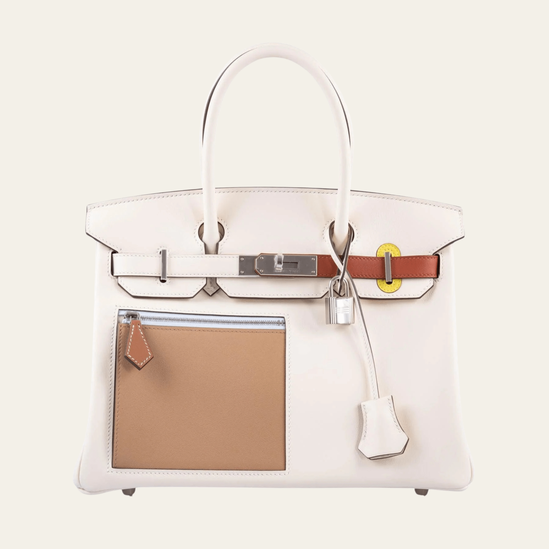Hermès Birkin 30 Colormatic Nata Chai Cuivre Lime Mauve Swift Palladium Hardware Limietd Edition