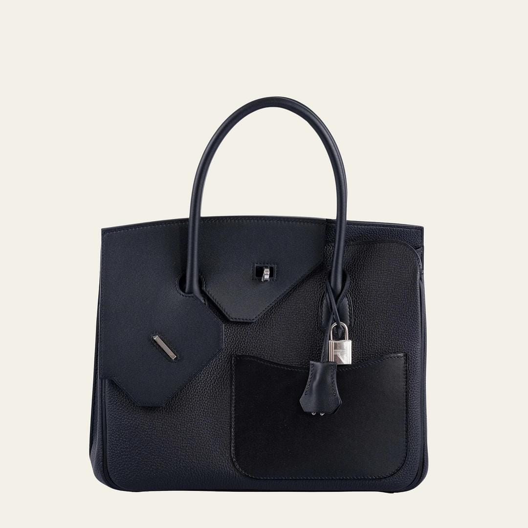 Hermès Birkin 30 En Desordre Noir Togo Swift Limited Edition Palladium Hardware