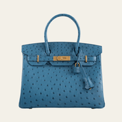 Hermès Bleu Cobalt Birkin 30 Ostrich Gold Hardware