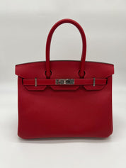 Bags & Accessories Hermes Birkin 30 Rouge Casaque Epsom Palladium Hardware Wrist Aficionado