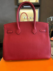 Bags & Accessories Hermes Birkin 30 Rouge Vif Togo Palladium Hardware Wrist Aficionado