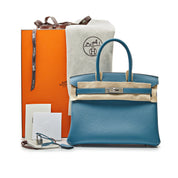 Hermès Birkin 30 Togo Calfskin New Bleu Jean Palladium Hardware