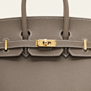 Hermès Birkin Sellier 25 Epsom Calfskin Etoupe Gold Hardware