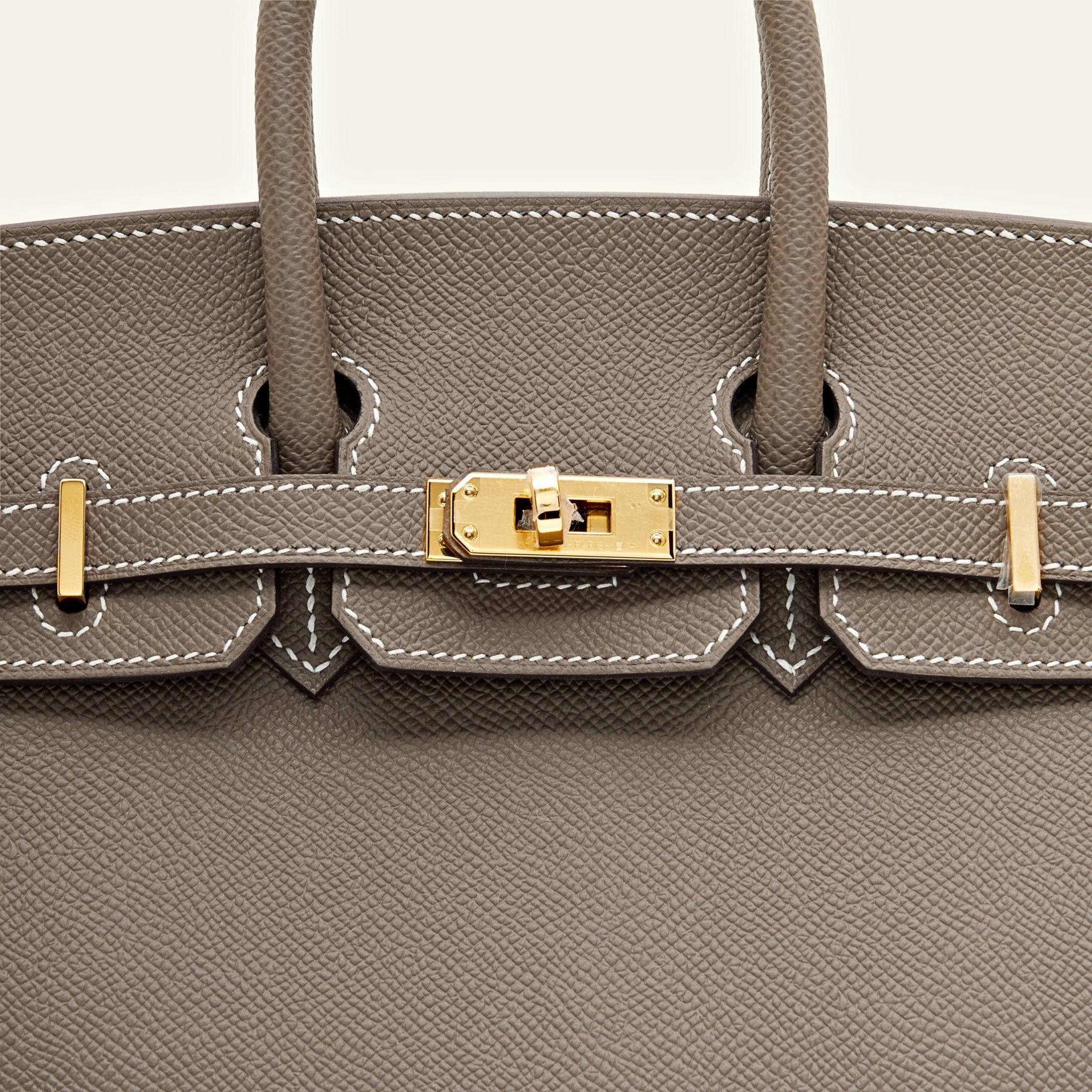 Hermès Birkin Sellier 25 Epsom Calfskin Etoupe Gold Hardware