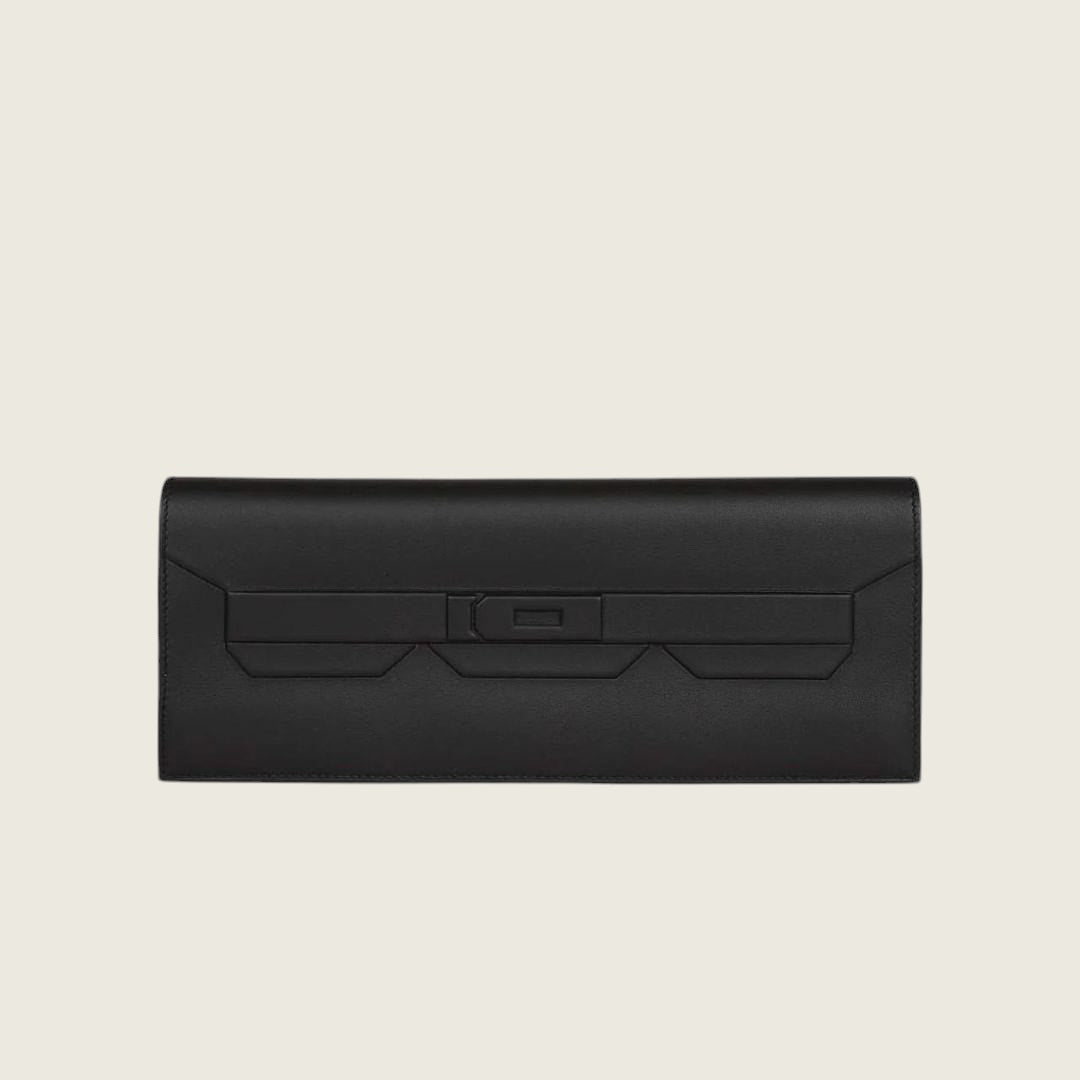 Hermès Birkin Shadow 89 Noir Swift Leather Clutch Bag