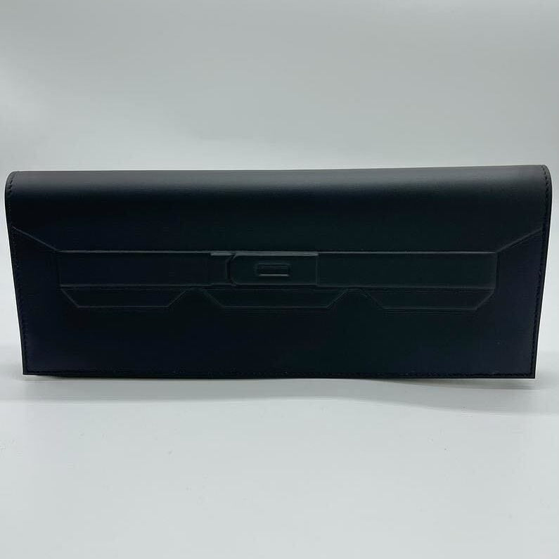 Hermes Birkin Shadow 89 Noir Swift Leather Clutch Bag