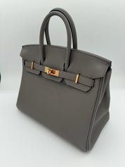 Hermès Birkin Togo Gris Etain Rose Gold Hardware