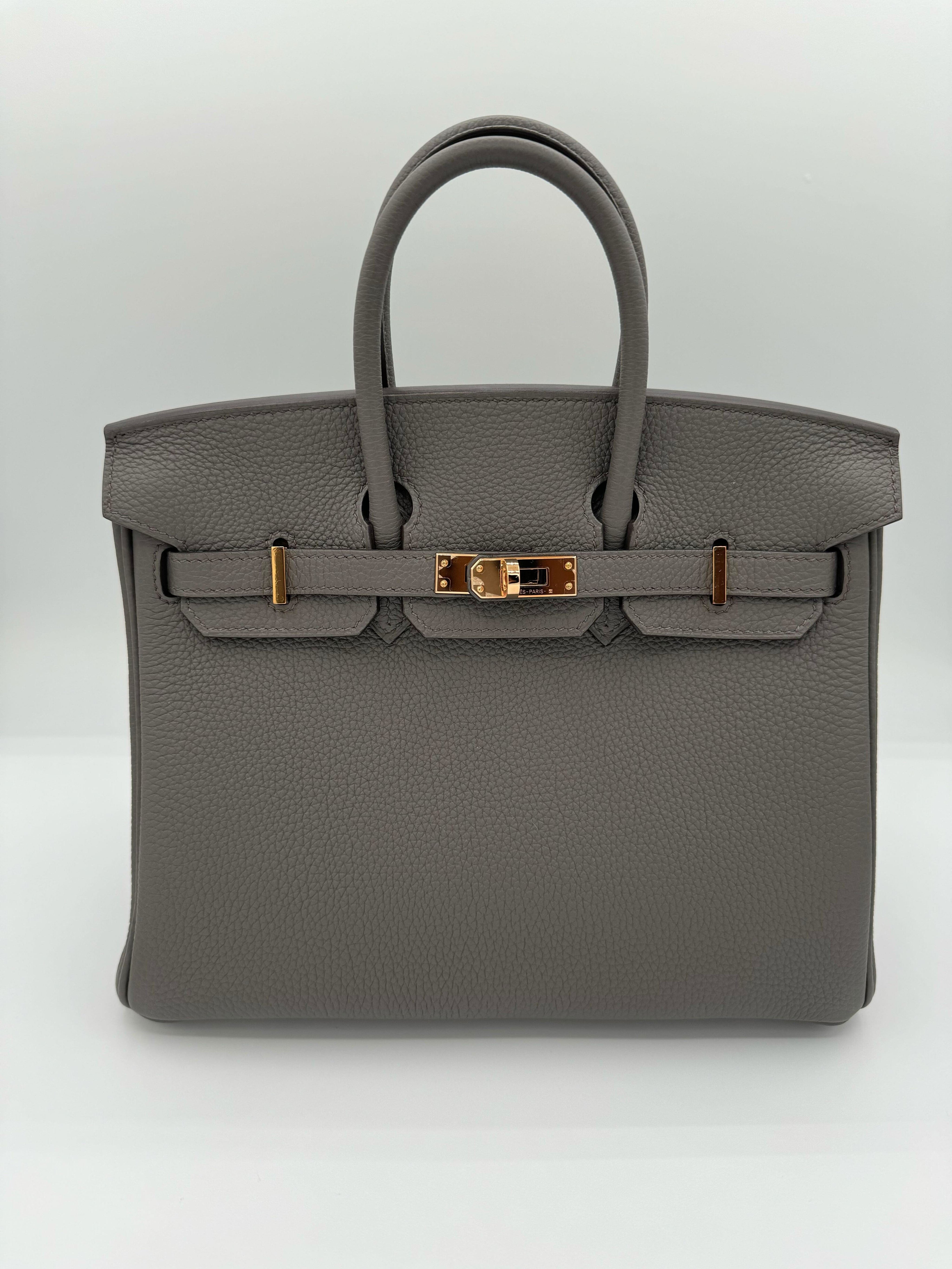 Hermès Birkin Togo Gris Etain Rose Gold Hardware