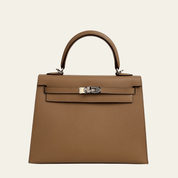 Hermès Biscuit Kelly Sellier 25 Epsom Palladium Hardware