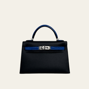 Hermès Bleu De Minu and Bleu Electrique Mini Kelly Sellier 20 Madame Touch Alligator Mississippi Palladium Hardware