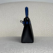 Hermès Bleu De Minu and Bleu Electrique Mini Kelly Sellier 20 Madame Touch Alligator Mississippi Palladium Hardware