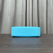 Hermès Bleu Du Nord Mini Kelly 20 Sellier Veau Madame Palladium Hardware