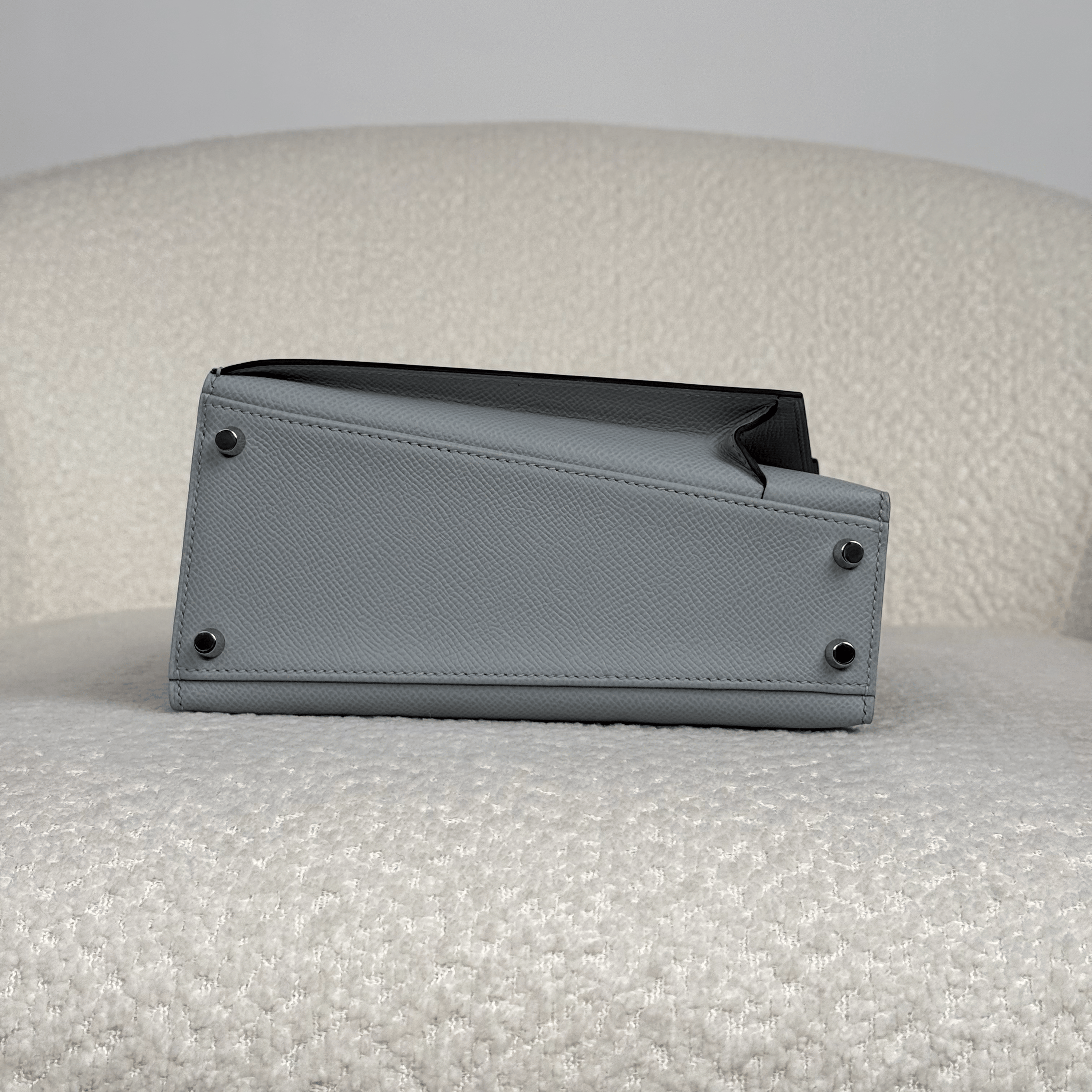 Hermès Bleu Glacier Kelly En Desordre Sellier 20 Epsom Palladium Hardware Limited Edition