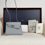 Hermès Bleu Glacier Kelly En Desordre Sellier 20 Epsom Palladium Hardware Limited Edition