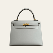 Hermès Bleu Glacier Kelly Sellier 25 Epsom Gold Hardware