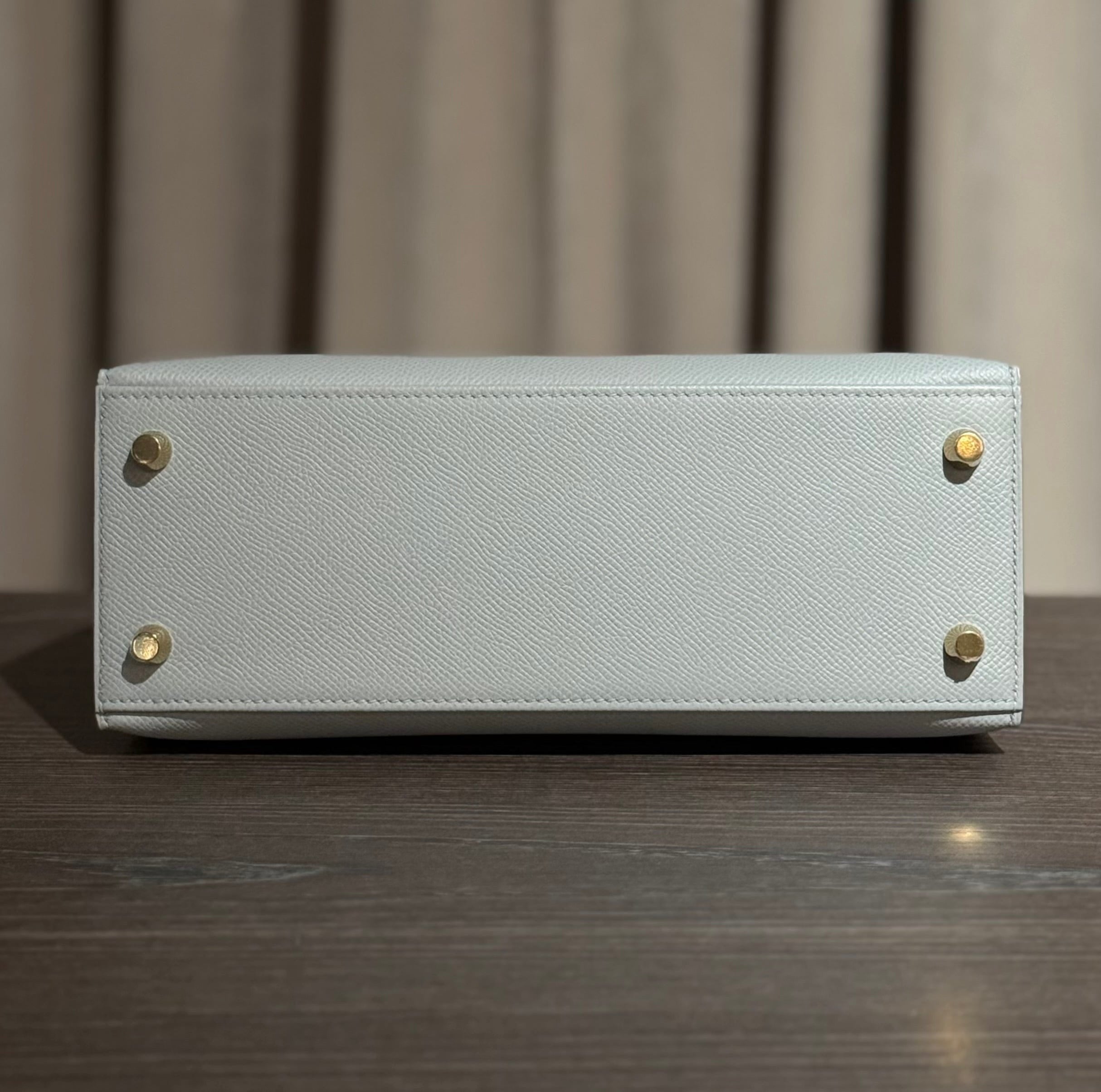 Hermès Bleu Glacier Kelly Sellier 25 Epsom Gold Hardware