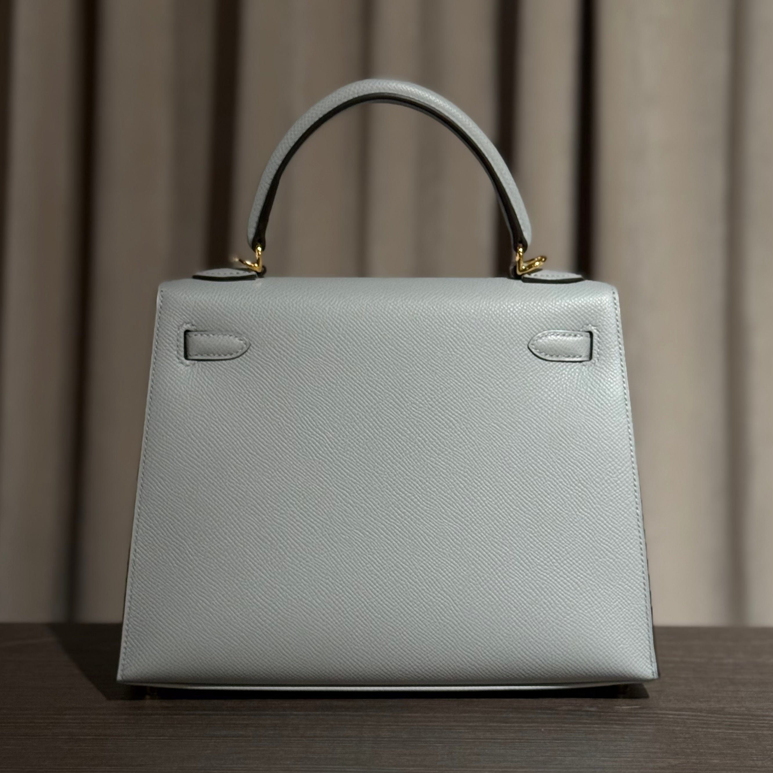 Hermès Kelly 25 Bleu Glacier – Blue Kelly Sellier Epsom Gold