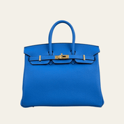 Hermès Bleu Hydra Birkin 25 Togo Gold Hardware