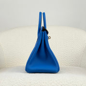 Hermès Bleu Hydra Birkin 25 Togo Gold Hardware