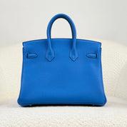 Hermès Bleu Hydra Birkin 25 Togo Gold Hardware