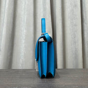 Hermès Bleu Izmir Constance 18 Epsom Palladium Hardware
