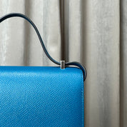 Hermès Bleu Izmir Constance 18 Epsom Palladium Hardware