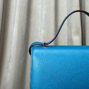 Hermès Bleu Izmir Constance 18 Epsom Palladium Hardware