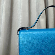 Hermès Bleu Izmir Constance 18 Epsom Palladium Hardware