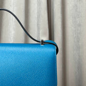 Hermès Bleu Izmir Constance 18 Epsom Palladium Hardware