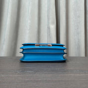 Hermès Bleu Izmir Constance 18 Epsom Palladium Hardware