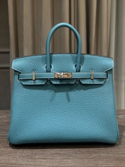 Hermès Bleu Jean Birkin 25 Togo Palladium Hardware