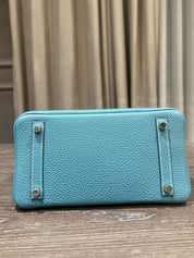Hermès Bleu Jean Birkin 25 Togo Palladium Hardware