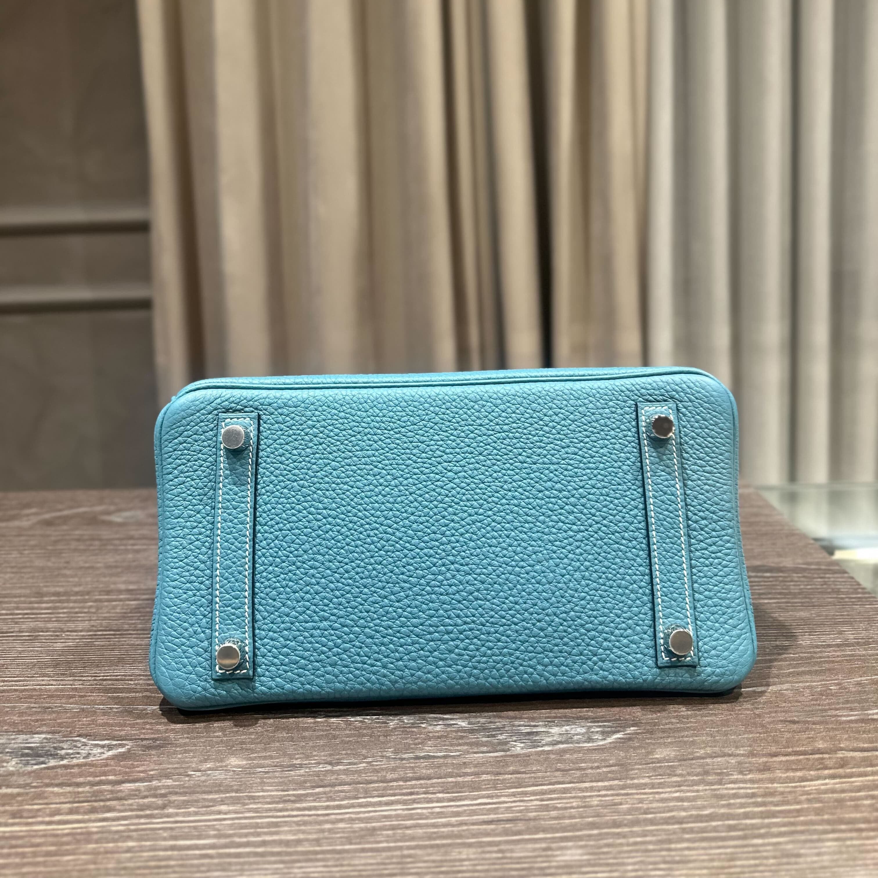 Hermès Bleu Jean Birkin 25 Togo Palladium Hardware