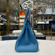 Hermès Bleu Jean Birkin 30 Togo Calfskin Palladium Hardware