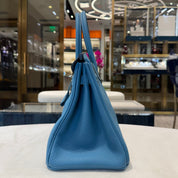 Hermès Bleu Jean Birkin 30 Togo Calfskin Palladium Hardware