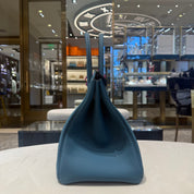 Hermès Bleu Jean Birkin 35 Togo Palladium Hardware