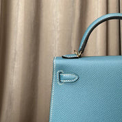 Hermès Bleu Jean Mini Kelly Sellier 20 Epsom Gold Hardware